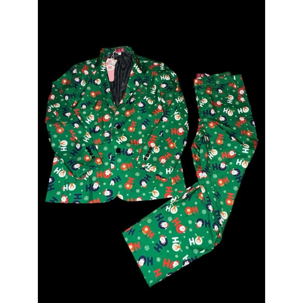 You Look‎ Ugly Today Christmas Suit Bad Santa Novelty Men's Size LG Green New